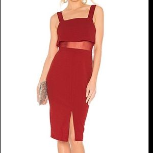 BCBGeneration Structered Overlay Midi Dress